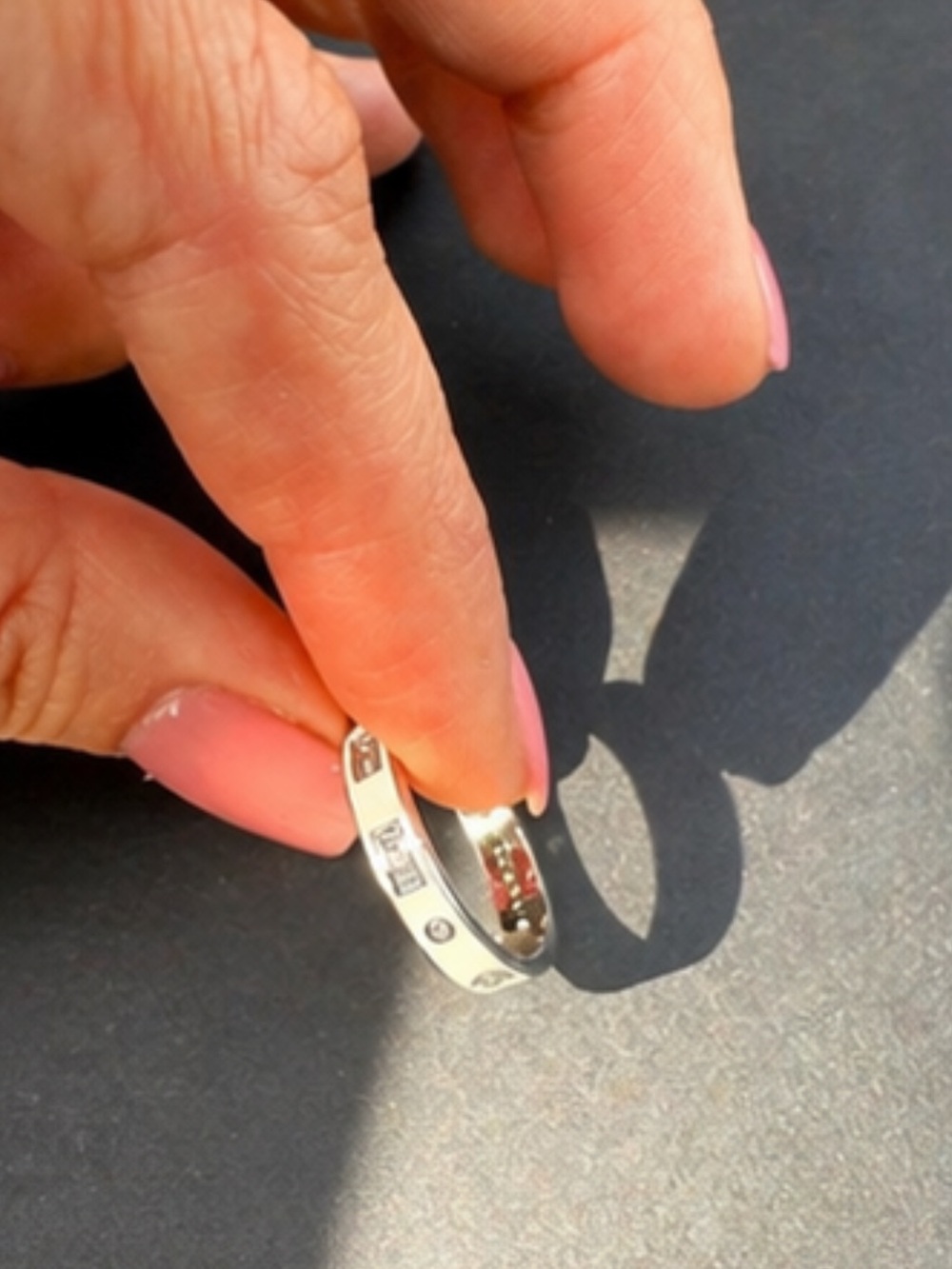 925 Sterling Silver Minimalist Band Ring Size 7 Simple Elegant Stackable Ring - Picture 4 of 6